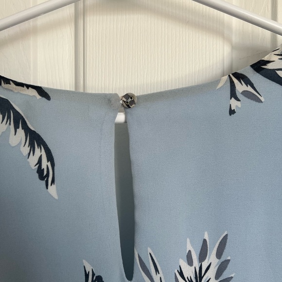 ☀️ Romper - cold shoulder, light blue, tropical print - Picture 12 of 13